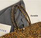 Leopard Print Canvas Bag - Unique Design Large Capacity Fashionable Versatile Commuter Hand-Carry Bag