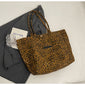 Leopard Print Canvas Bag - Unique Design Large Capacity Fashionable Versatile Commuter Hand-Carry Bag