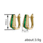 Elegant Faux Emerald Earrings