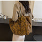 Leopard Print Canvas Bag - Unique Design Large Capacity Fashionable Versatile Commuter Hand-Carry Bag
