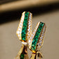 Elegant Faux Emerald Earrings