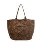 Leopard Print Canvas Bag - Unique Design Large Capacity Fashionable Versatile Commuter Hand-Carry Bag